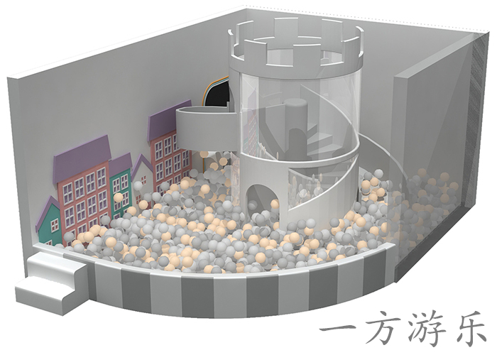 小型马卡龙主题儿童淘气堡