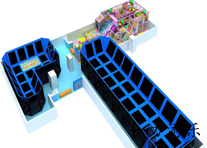 大型儿童组合蹦床公园